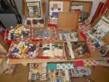 Folk Art Paints, Plaid Ent. Glass Painting, Fabric Painting, etc. Kits. Paint brushes, etc.