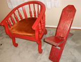 Vintage Chairs. Other older Tables and chairs (not shown in photo) that need some TlC and repairs.