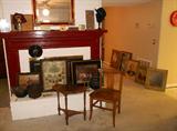 Family Tree with 1800's metal photos, Old Pictures and Frames, Cast Iron Items, etc.