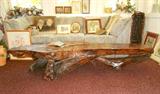 Large Redwood Burlwood Coffee Table