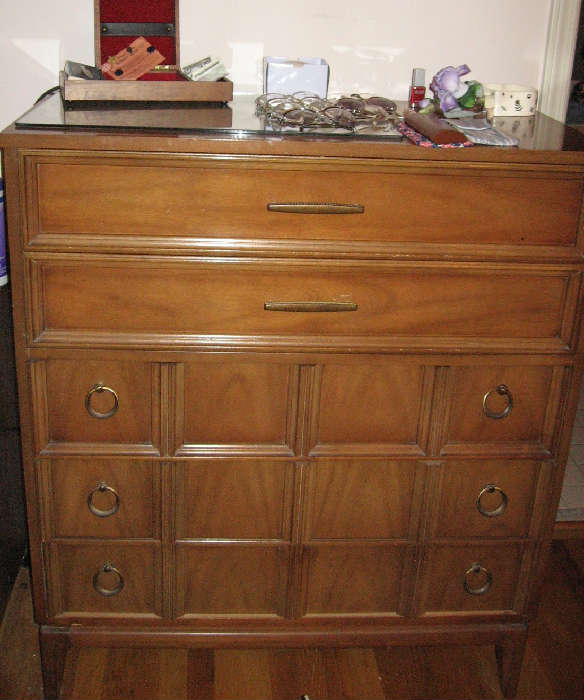 1960's Mid Century Modern Chest of Drawers  -    King Size Bookcase Bed