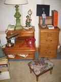 Several file cabinets. Other Maple small tables, lamp tables, etc.