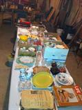 Unpacked China in the Basement, Vintage Items, Old Glassware, Serving Bowls, Life Magazines, etc.