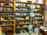 Fasteners, Hubcaps, Old car tags (50's and 60's) Miscellaneous shop stuff.