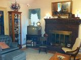 Curio Cabinet, Rocking Chair, childs Rocking Chair, 1940's Cabinet. Several old televisions