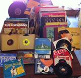 More albums and 45's.