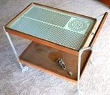 Vintage 1960's mid-century Danish 1960's Salton hot tray cart.