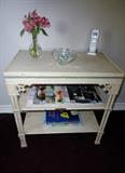 vintage white side table