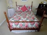 twin maple four poster bed , great for guest or kids room