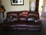 LEATHER RECLINING SOFA