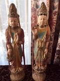 Pair of Quan Yin Statues (25"H)
