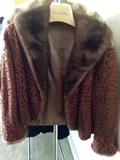 Vintage Russian Fur Jacket with Mink Collar