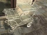 Wrought Iron Tea Cart Outdoor Furniture