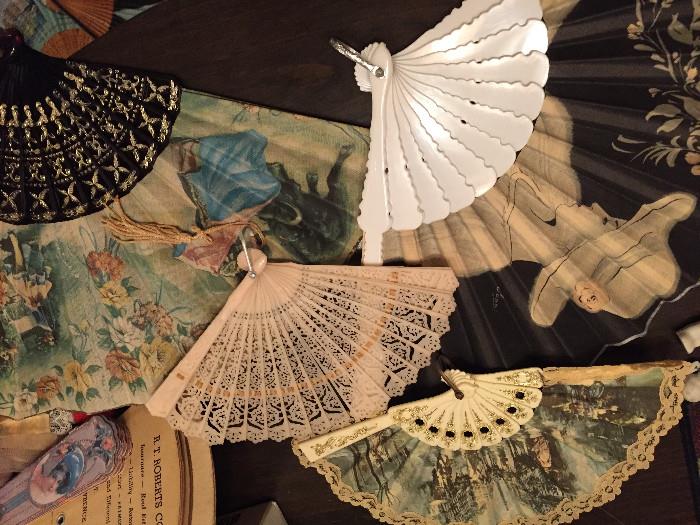 Large hand fan collection