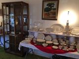 A Nice Etegare In Wonderful Shape and Lenox Solitaire China. Notice The Tall Mikasa Vase In The Left Top Corner Of The Table. Must See To Appreciate It.
