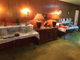 Glassware, Vintage Hardwood Maple Buffet