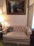 Another view of the Henredon Tufted Love Seat. Cute!