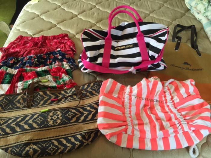 Grandson and Granddaughter-In-Law Puts Some Things In the Sale.  Billabong, Victoria Secret, Tommy Bahama Bags And Clothing
