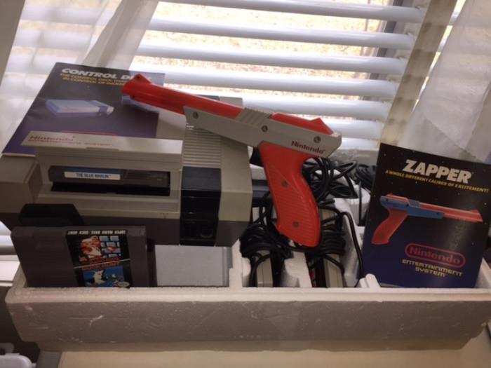 Nintendo Entertainment System with Zapper and One Game Cassette, Duck Hunt/Mario Bros.