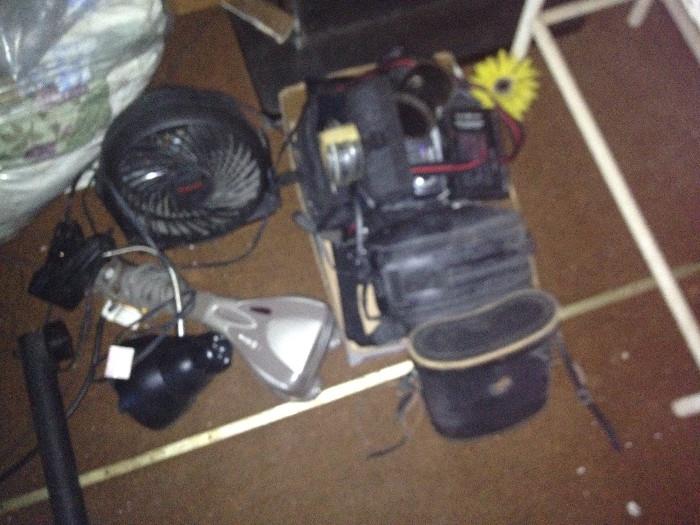 Electronic camcorder, cameras, binoculars, fan, massage tool, printer
