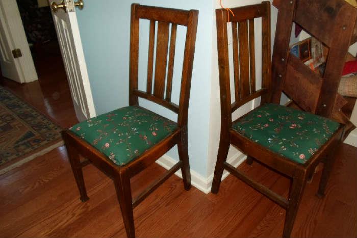pair vintage chairs