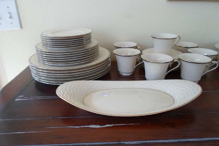 very nice set of Lenox dishes