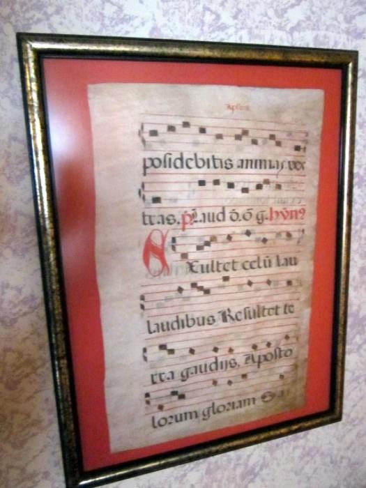 Ancient music page.