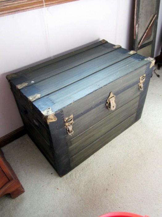 One of three antique trunks. This one includes the insert.