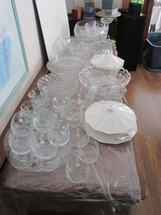 Some of the glass. There's loads & loads of glass & china here!!