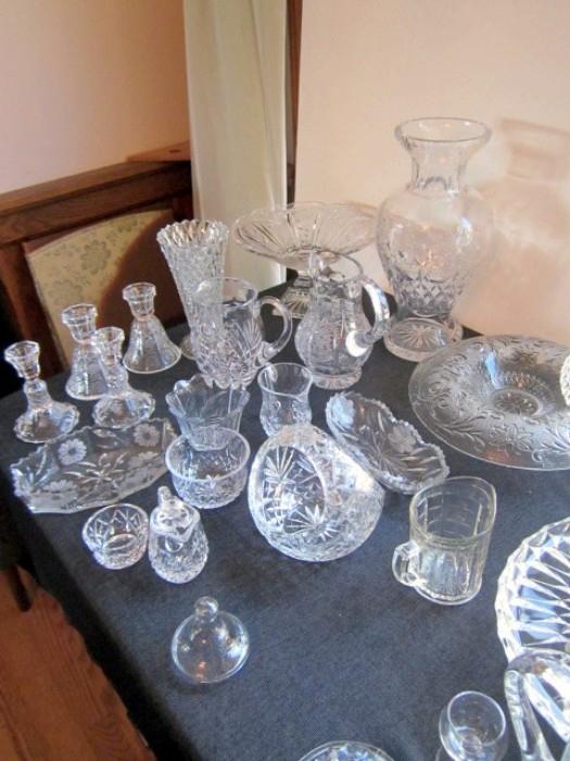 Some of the cut glass including Irish, Waterford, Roguska and etc. 
