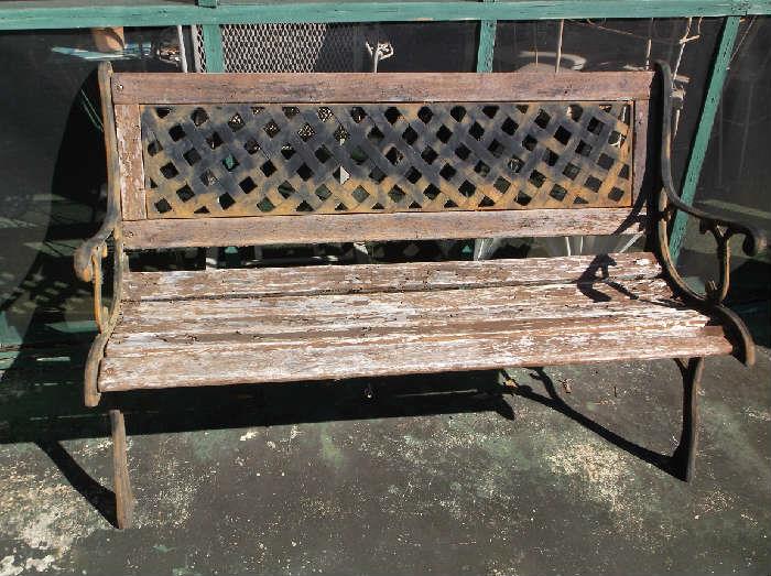 Cast iron park bench
