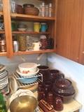 variety of dishes and glassware