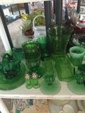 green depression glass