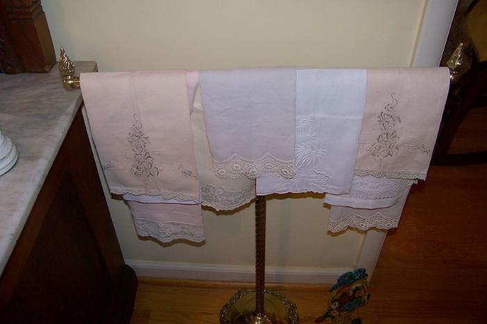 We have a large amount of pretty linens
