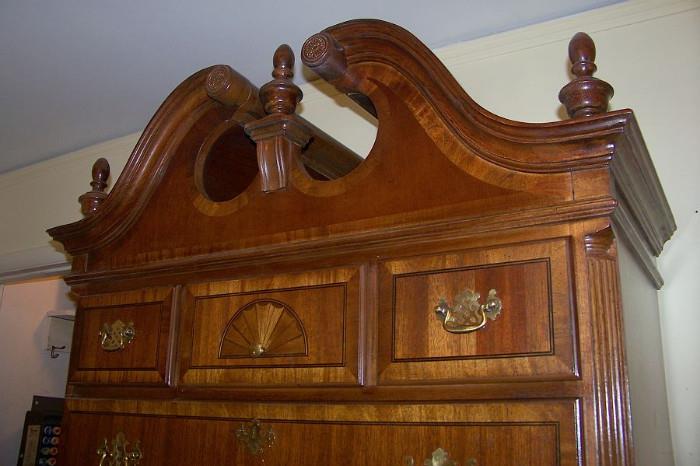 Top of the highboy - notice the beautiful banding