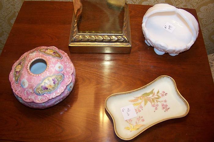Just a sample of the many pieces of porcelain, etc. in the sale