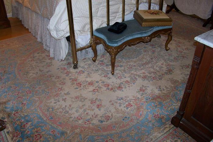 Beautiful rug in the master bedroom
