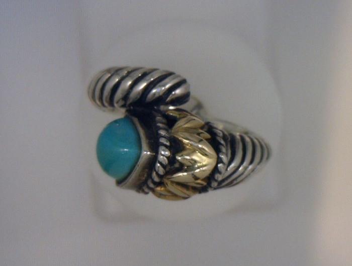 14K and sterling ring