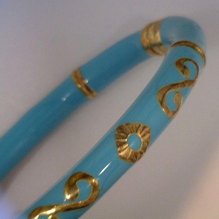 Vermeil turquoise enamel bangle bracelet