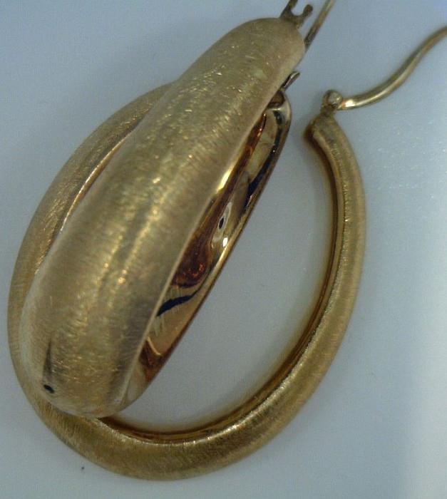 Large Vermeil hoop earrings