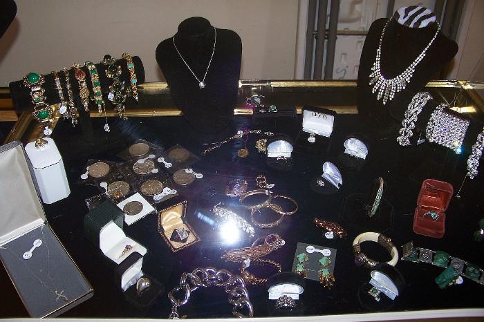 A view of some of the costume jewelry