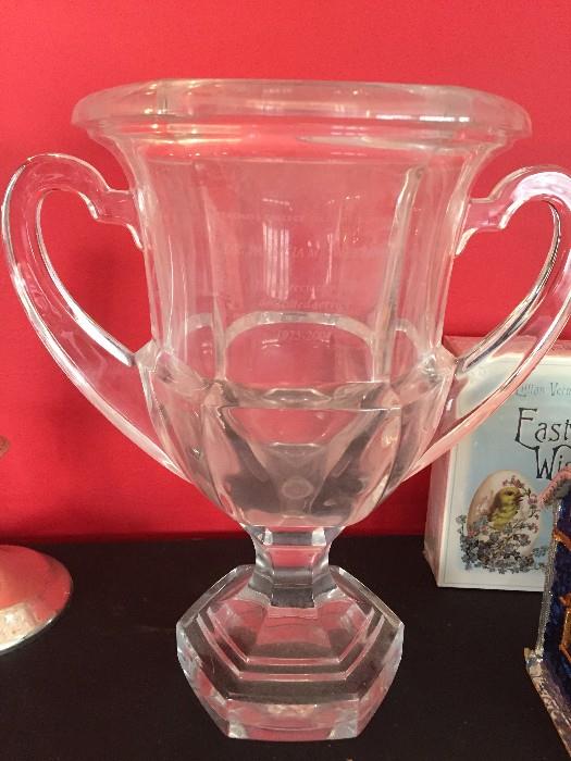 crystal winner cup trophy