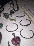 STERLING SILVER NAVAJO AND ZUNI JEWELRY