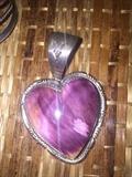 PURPLE STERLING SILVER HEART