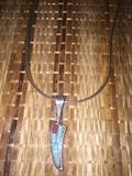 NAVAJO TURQUOISE AND CORAL STERLING SILVER NECKLACE