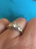 1.5CT 3 STONE DIAMOND RING APPRAISED AT $3,390