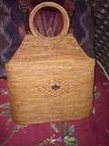 HAND-MADE WICKER BASKET HANDBAG