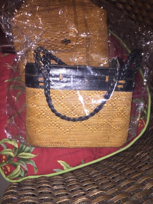 WICKER HANDBAG