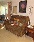 Lazboy Brown Suede Recliner Sofa