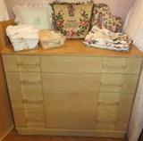 Vintage Mid Century Modern Trendmaker by Morgan Twin Size Headboard/Footboard & Matching Chest of Drawers with Mirror 